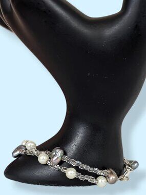 2-Strand Pearl Beaded Anklet